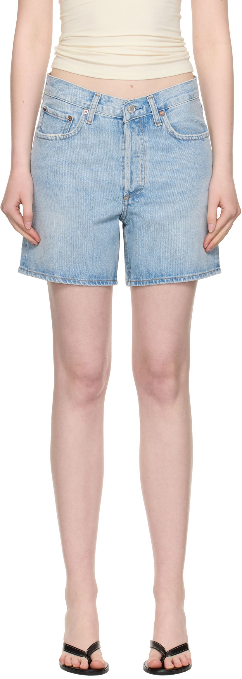 Шорти AGOLDE AGOLDE V-Waist Denim Shorts Синій | A225-1535
