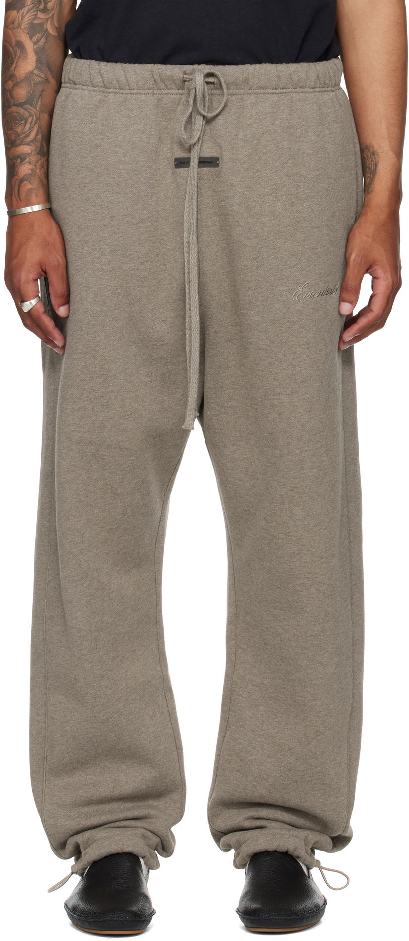 Спортивні штани Fear of God Fear of God ESSENTIALS Relaxed Fleece Piping Sweatpants Сірий | 130SP258063F