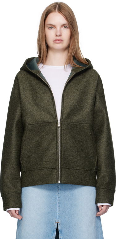 Світшоти A.P.C. A.P.C. Alvin Wool Zip-Up Hoodie Зелений | PSAFU-M27993, 0