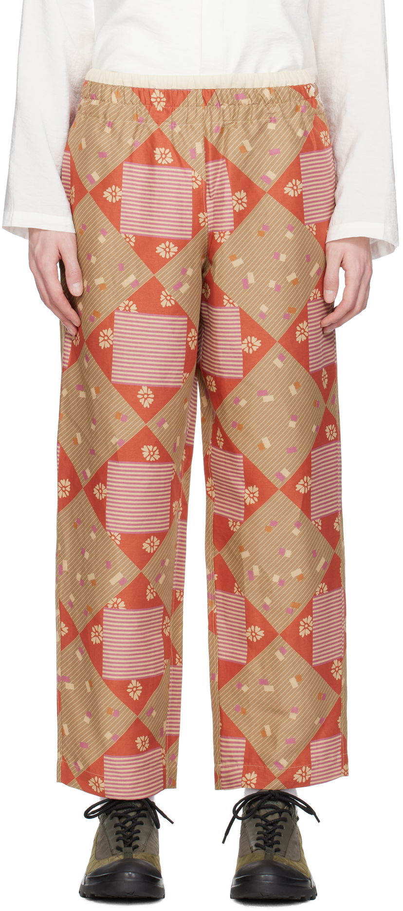 Спортивні штани Ranra RANRA Print Collector Trousers Помаранчевий | AMSS25TP01605