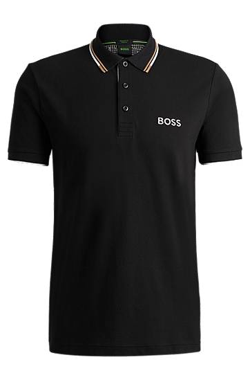 Сорочка поло BOSS BOSS Contrast Logo Polo Shirt чорний | 50469102
