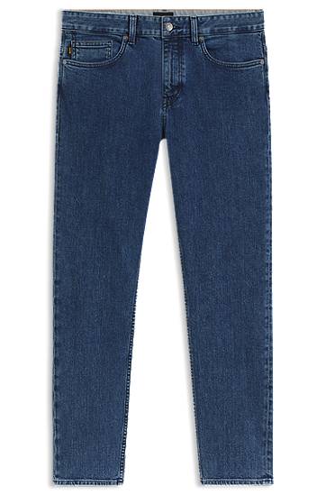 Джинси BOSS Delaware Slim-Fit Comfort-Stretch Jeans Синій | 50544629