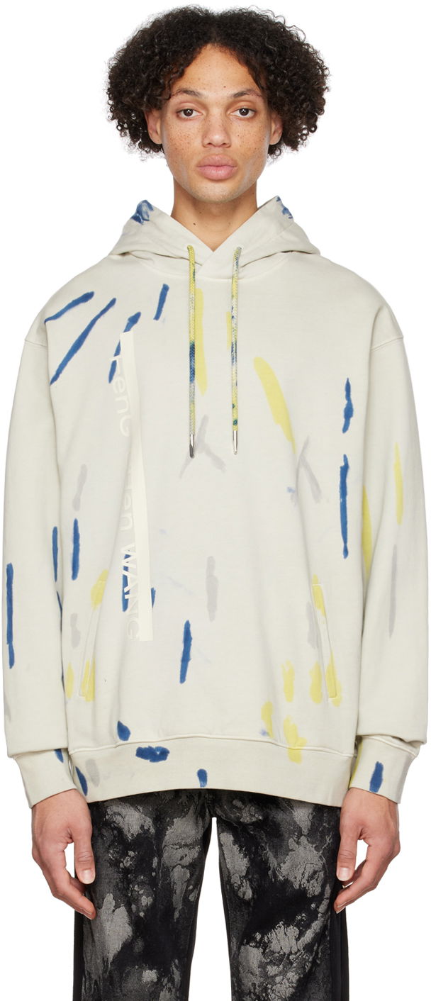 Світшоти Feng Chen Wang Feng Chen Wang Tie-Dye Hoodie білий | FMF14HD06W