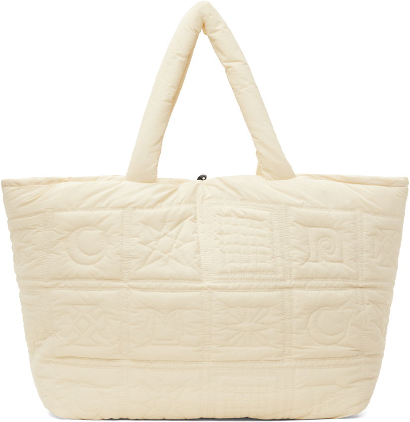 сумка-тоут Nanushka Nanushka Symbol Quilted Tote бежевий | NU24FWBT12611