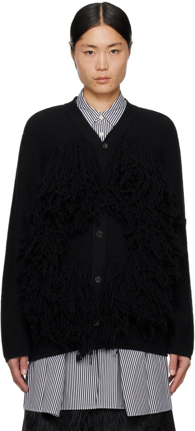 Cветр Comme des Garçons Fringe Cardigan чорний | PL-N006-051-1-2