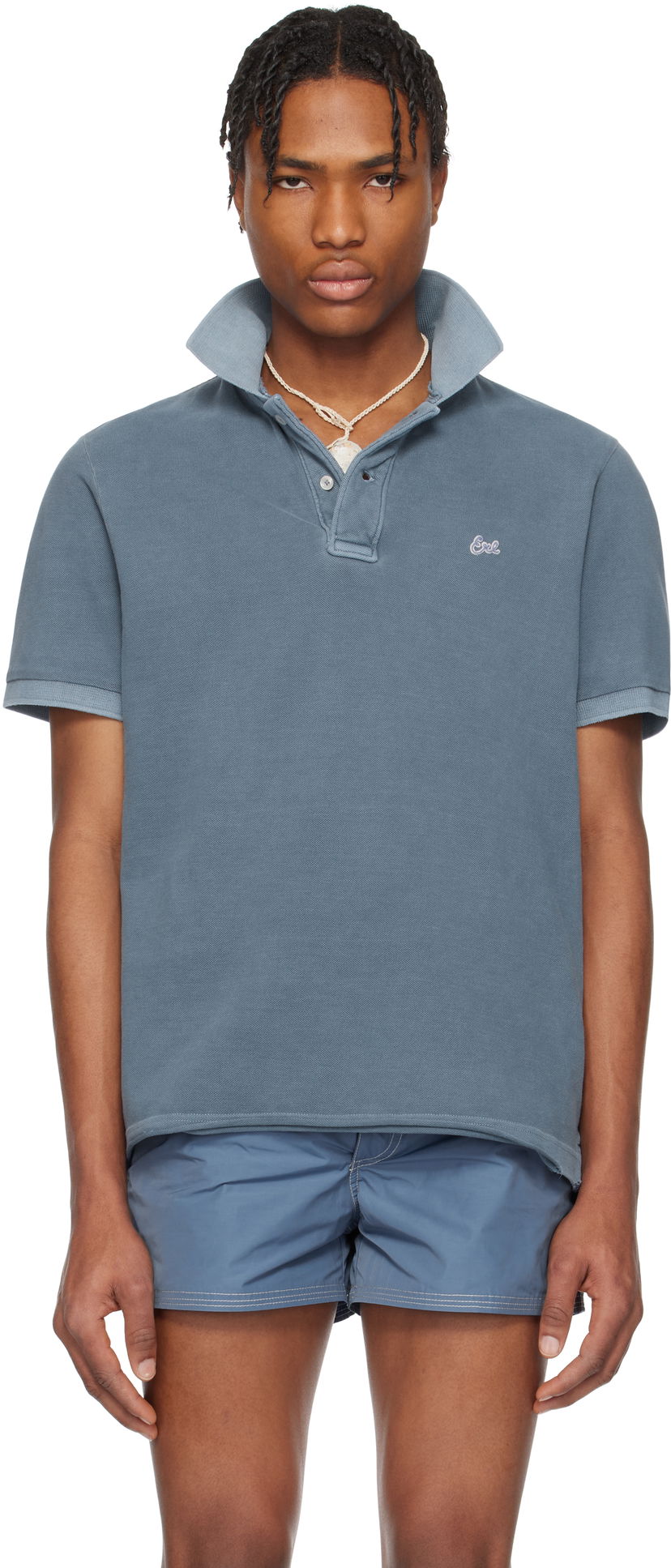 Сорочка поло ERL ERL Polo Shirt Синій | ERL10T004