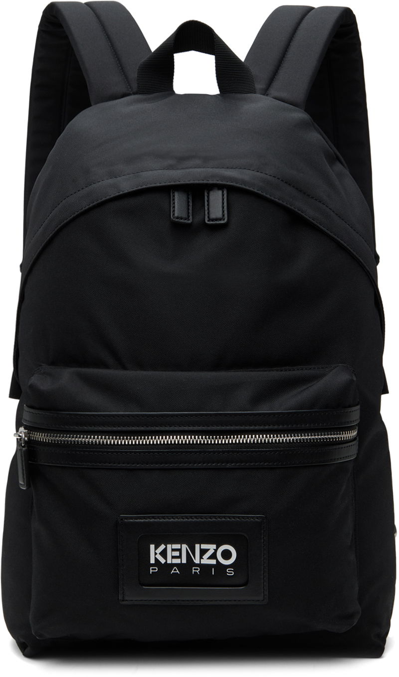 Рюкзак KENZO Black Paris graphy Backpack чорний | FE55SA703B11