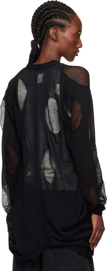 Cветр Yohji Yamamoto YOHJI YAMAMOTO Plain Stitch & Pattern Draped Cardigan чорний | FP-K12-982, 2