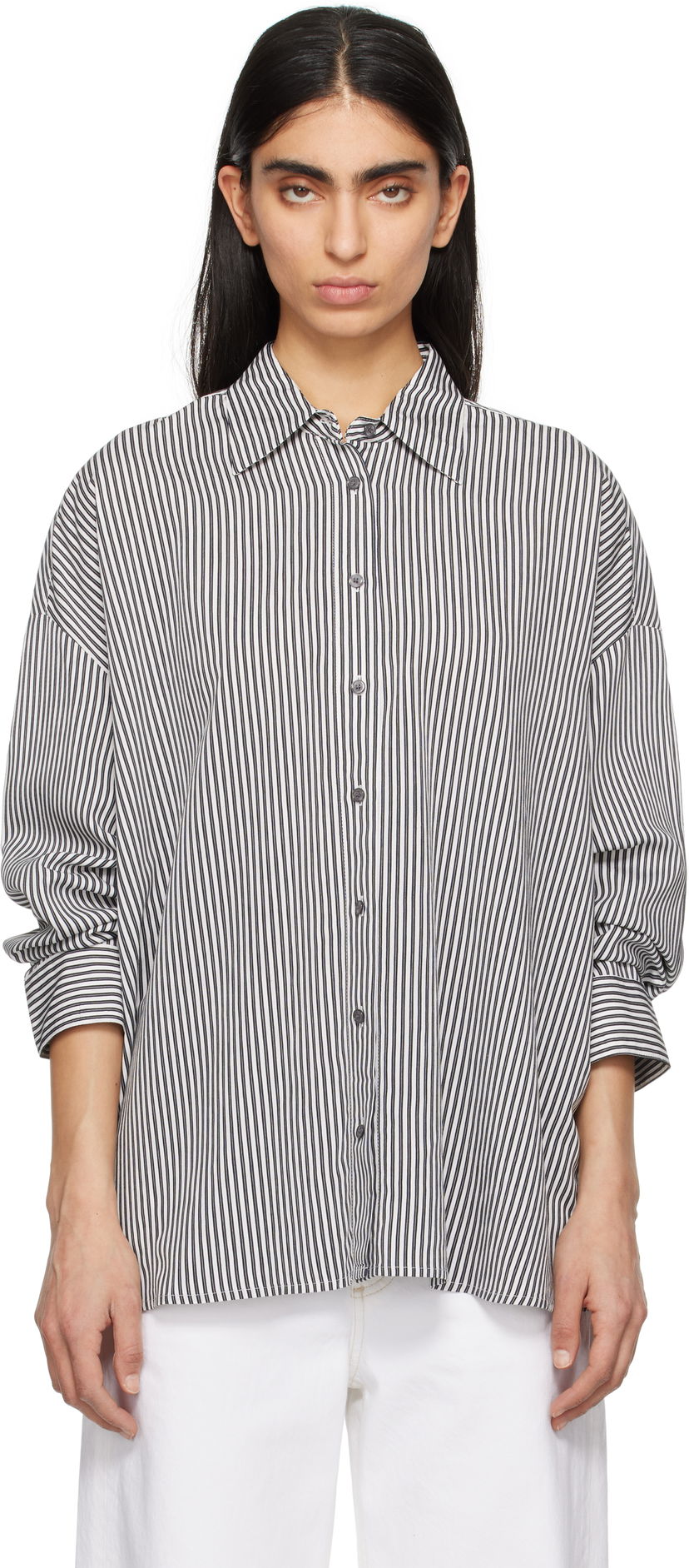 Сорочка AGOLDE AGOLDE Roux Striped Button-Down Shirt білий | A7354-1790