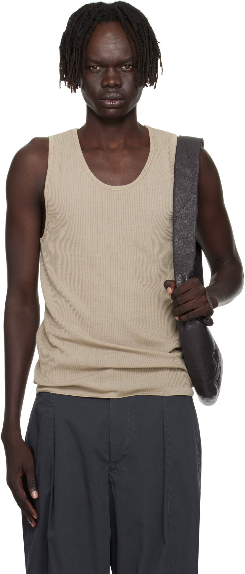 Безрукавка LEMAIRE Lemaire Debardeur Ribbed Tank Top бежевий | TO1465 LK1032