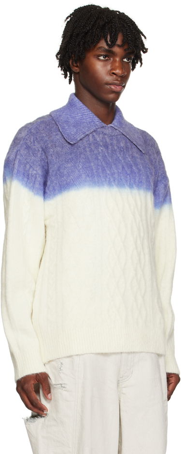 Cветр ADER ERROR Gradient Oversized Polo Sweater Синій | BMADFWKT0101IV, 1