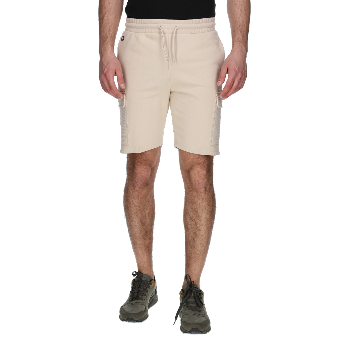 Шорти Champion Fleece Drawstring Cargo Shorts with Ribbed Panels бежевий | 221531-MS073, 0