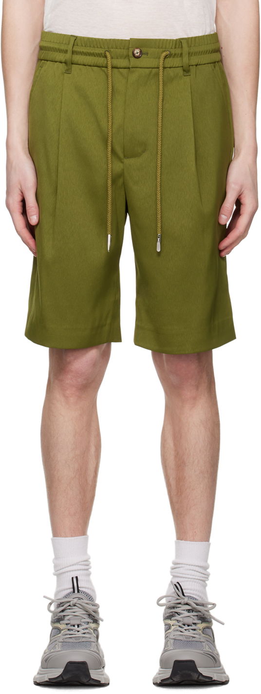 Шорти Feng Chen Wang Feng Chen Wang Pleated Shorts Зелений | FMS15ST02