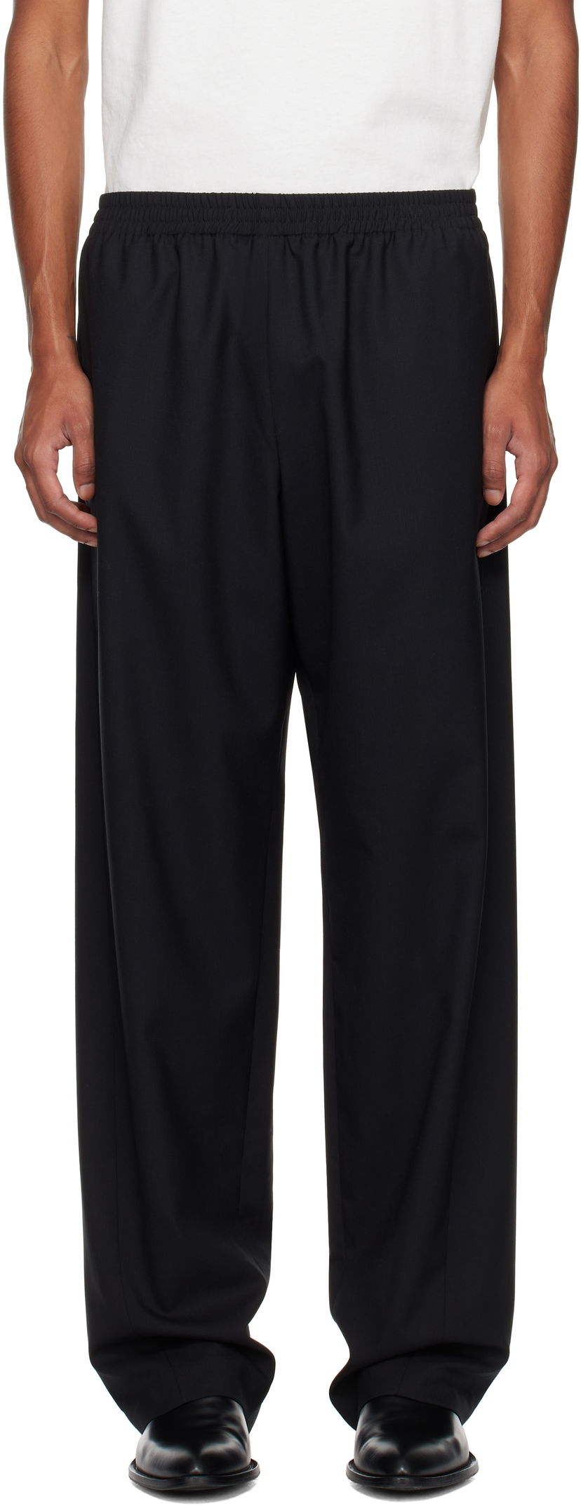 Штани The Row Konan Elastic Waist Trousers чорний | 803-W3464