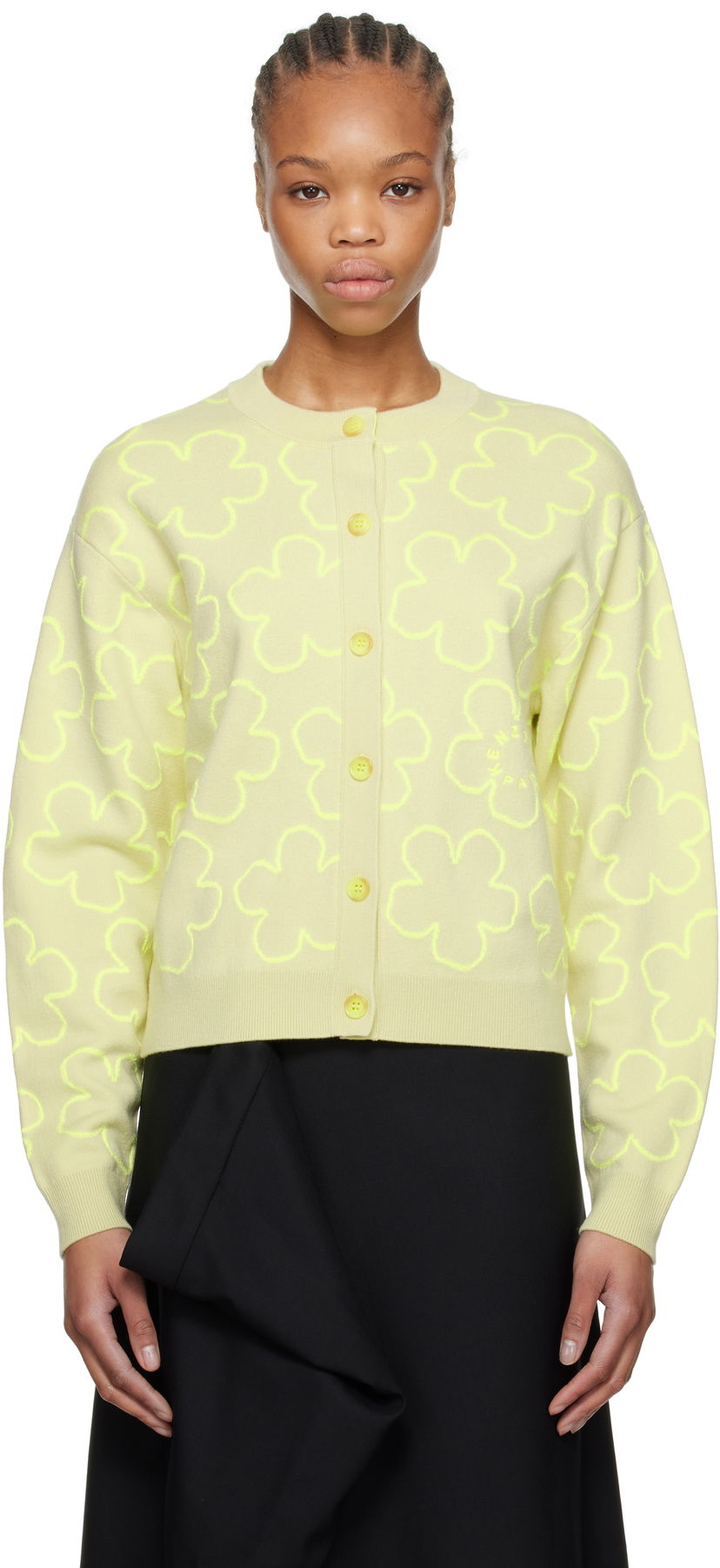 Cветр KENZO Kenzo Paris 'Hana Dots' Embroidered Cardigan Жовтий | FF52CA4783CP