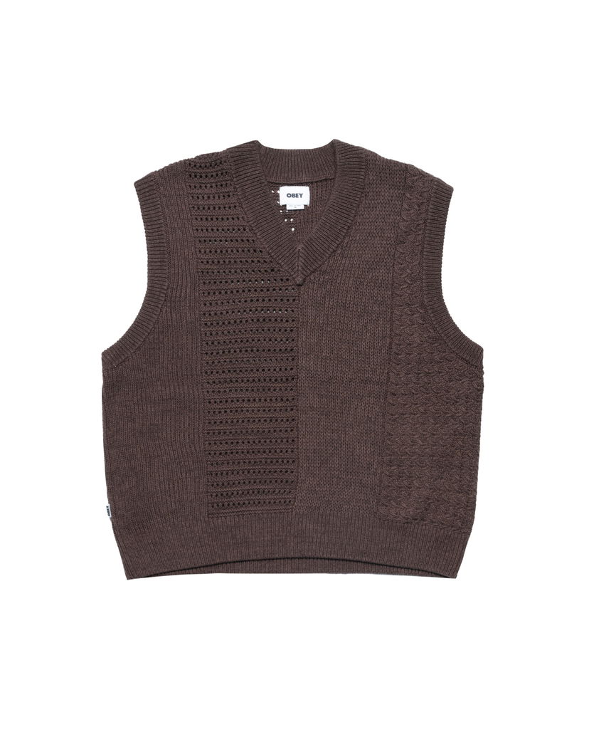 Cветр OBEY Obey Garret Knitted Sweater Vest Коричневий | 151000097-JVA