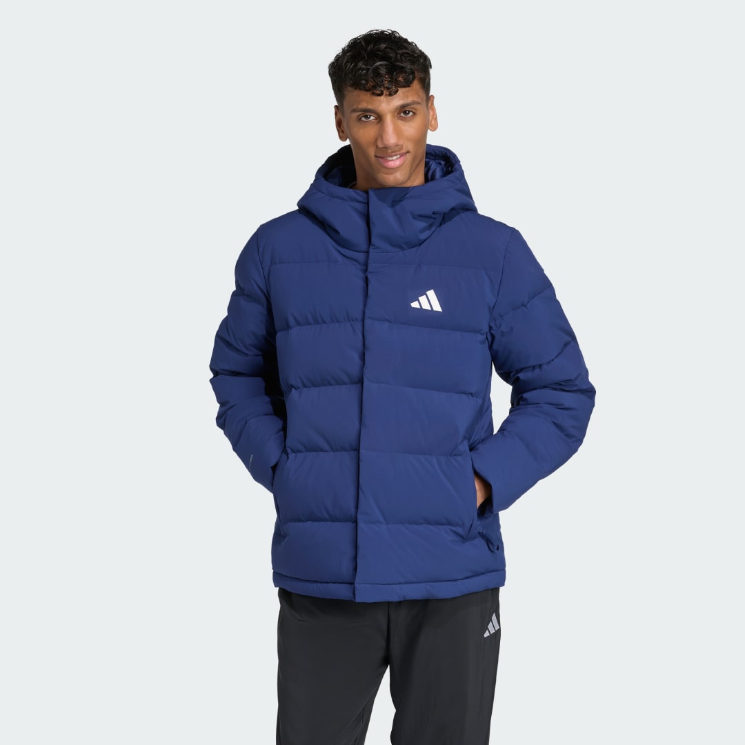 Пуховик adidas Performance Helionic CLIMAWARM Hooded Down Jacket Синій | JX0581, 0
