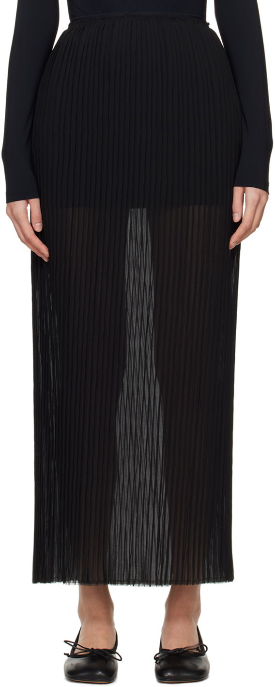 Спідниця Maison Margiela MM6 Sheer Maxi Skirt чорний | S52MI0009 S78565