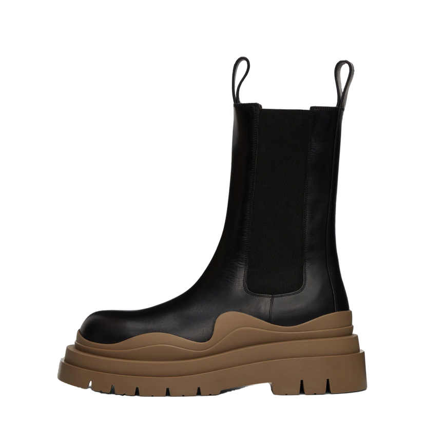 Кросівки та взуття Bottega Veneta Tire Chelsea Boots "Black Taupe" Коричневий | 630284 VBS50