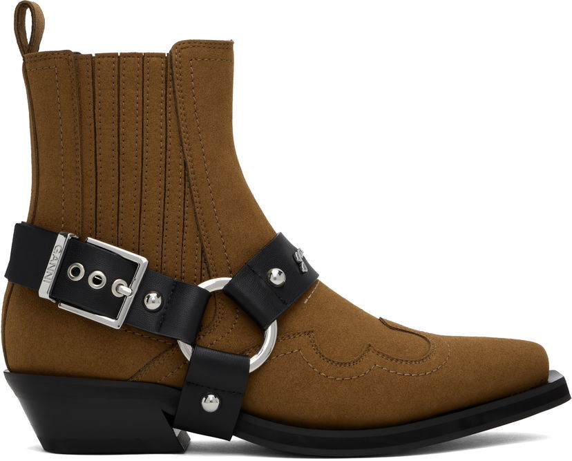 Кросівки та взуття GANNI GANNI Low Cut Western Chelsea Boots Коричневий | S2747