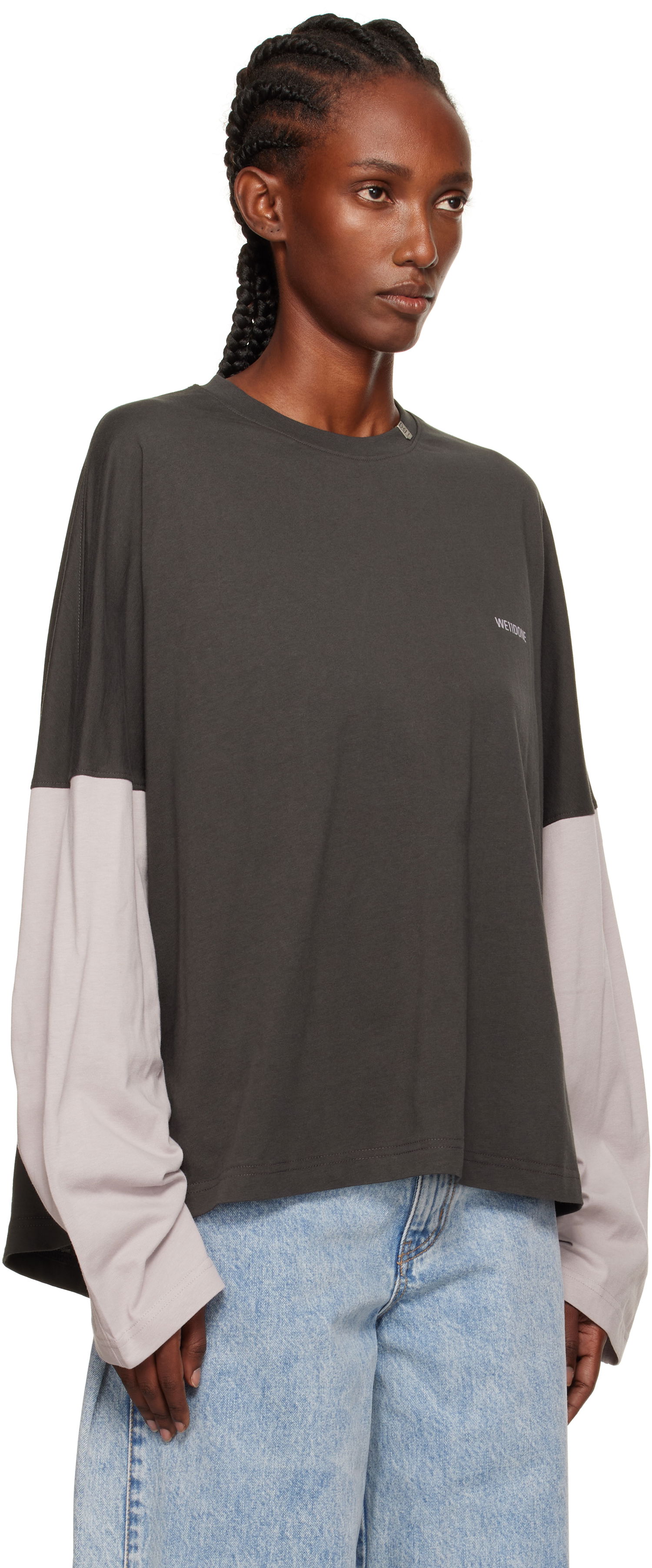Футболка We11done Coding Long-Sleeved Layered T-shirt Різнокольоровий | WD-TT2-25-736-U-GY, 1