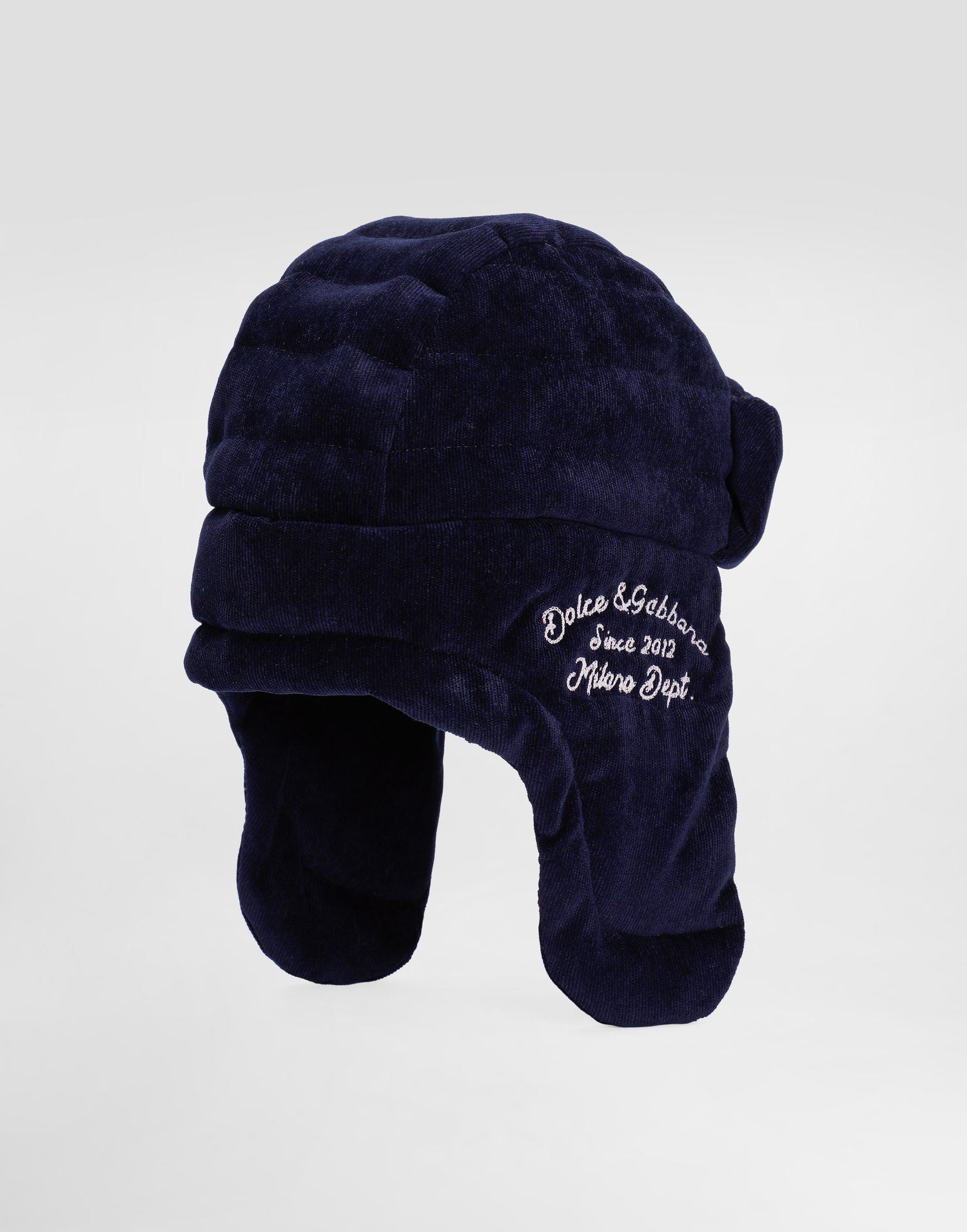 Капелюх Dolce & Gabbana Dolce & Gabbana Corduroy Trapper Hat темно-синій | LB5H64FUEFOB3895, 1