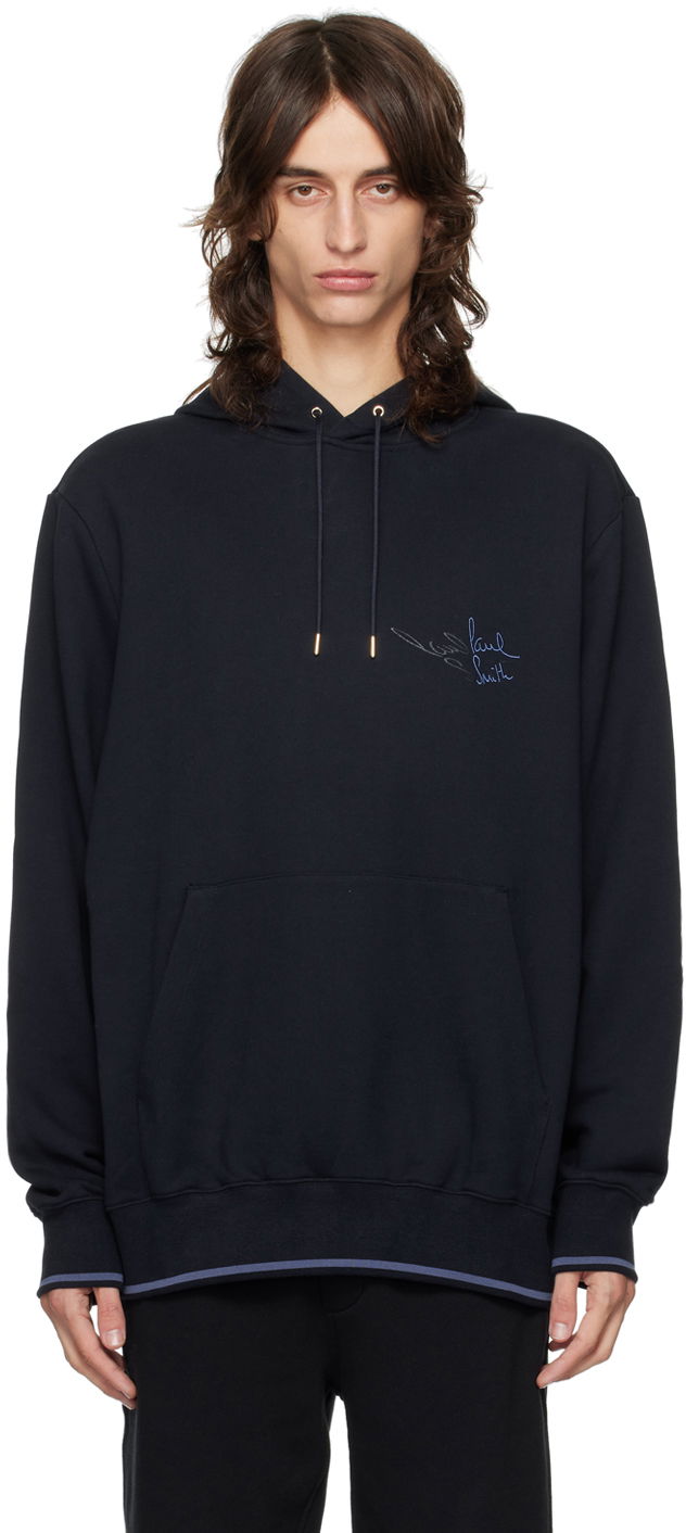 Світшоти Paul Smith Paul Smith Embroidered Logo Hoodie чорний | M1R-071Y-NP4718-49