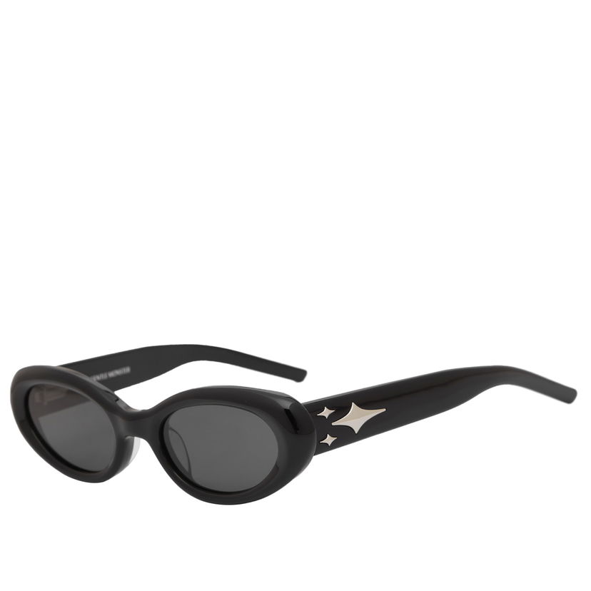 Сонцезахисні окуляри Gentle Monster Black Oval Sunglasses with Star Detailing чорний | CUFF-01