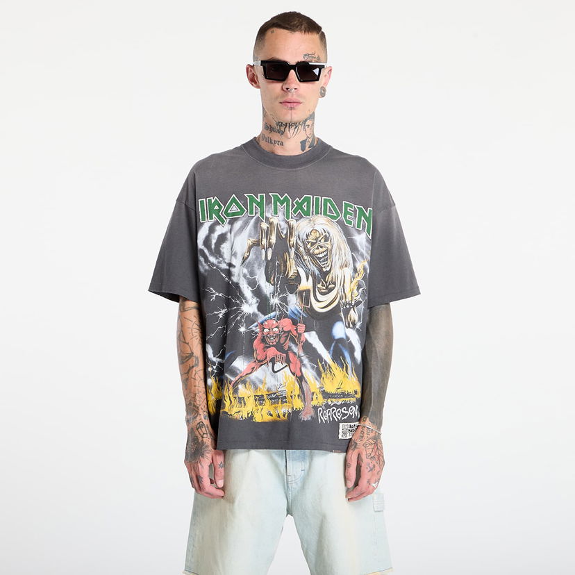 Футболка Represent Clo REPRESENT x Iron Maiden Number Of Beast T-Shirt Sunfade Grey Сірий | MLM100583-46