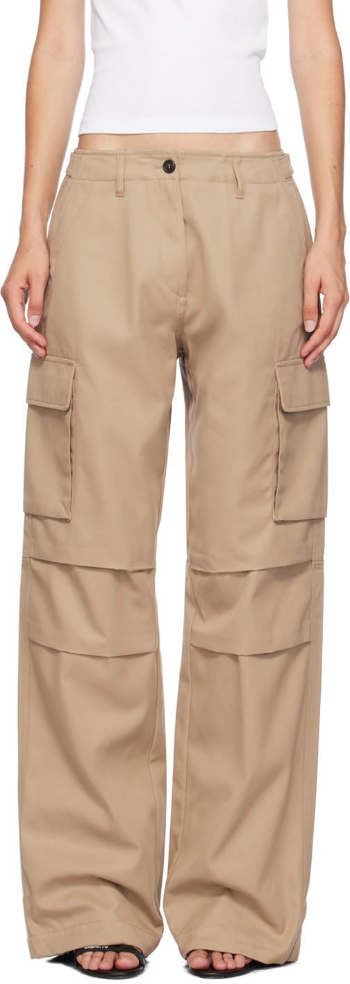 Штани карго Coperni Coperni Wide Leg Tailored Cargo Pants бежевий | COPP40836