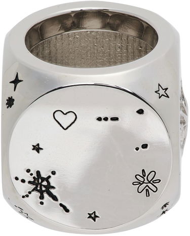 Кільце We11done We11done Logo & Graphic Ring Металік | WD-AJ1-22-716-U-SV, 4