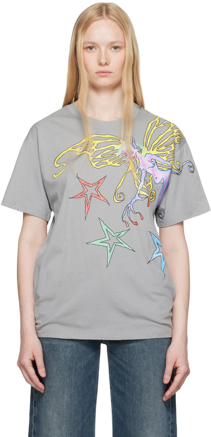 Футболка Diesel Diesel T-Buxt-Q1 Graphic T-Shirt Сірий | A17719 0AKBY
