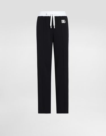 Спортивні штани Dolce & Gabbana Dolce & Gabbana Triacetate Jogging Pants with DG Logo чорний | FTC94ZGDCX8N0000, 0