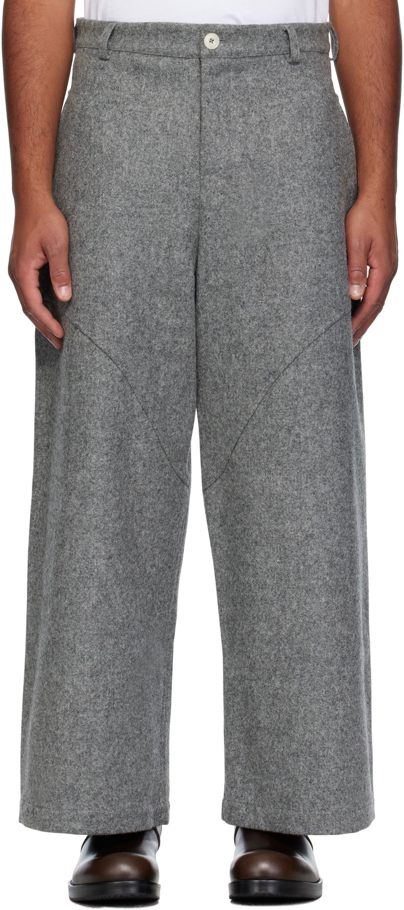 Штани sage NATION SAGE NATION Wool Carpenter Trousers Сірий | S039 CARPENTER TROUSER WOOL MA