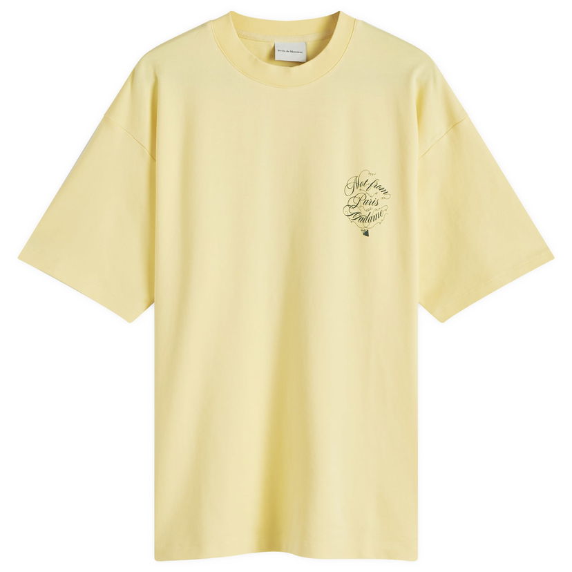 Футболка Drôle de Monsieur Not From Paris Madame Caligraphy Graphic T-Shirt Жовтий | F-TS226-CO002-BAN