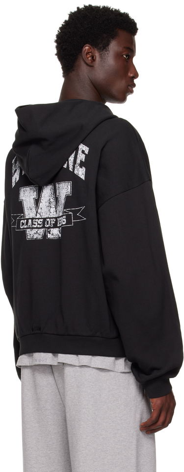 Світшоти We11done We11done Collegiate Zip-Up Hoodie чорний | WD-TJ2-25-846-U-BK, 2