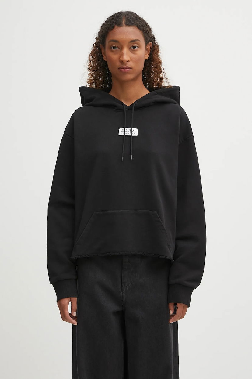 Світшоти Maison Margiela MM6 Maison Margiela x MM6 Wardro Cropped Hoodie чорний | S52GU0234.M25025.900