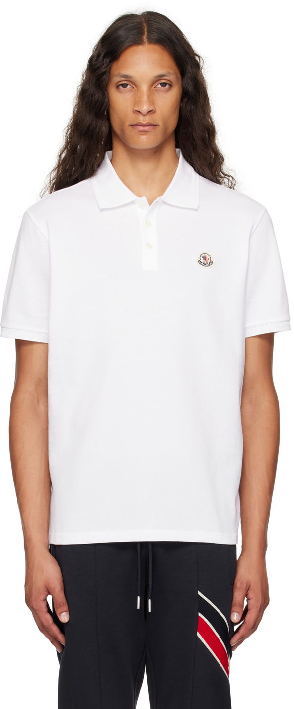Сорочка поло Moncler Logo Patch Polo Shirt білий | J20918A0000984556