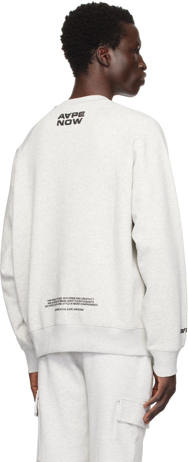 Світшоти AAPE by A Bathing Ape AAPE by A Bathing Ape 'AAPE Now' Raglan Sweatshirt Сірий | AAPSWMB319XANWH2, 2