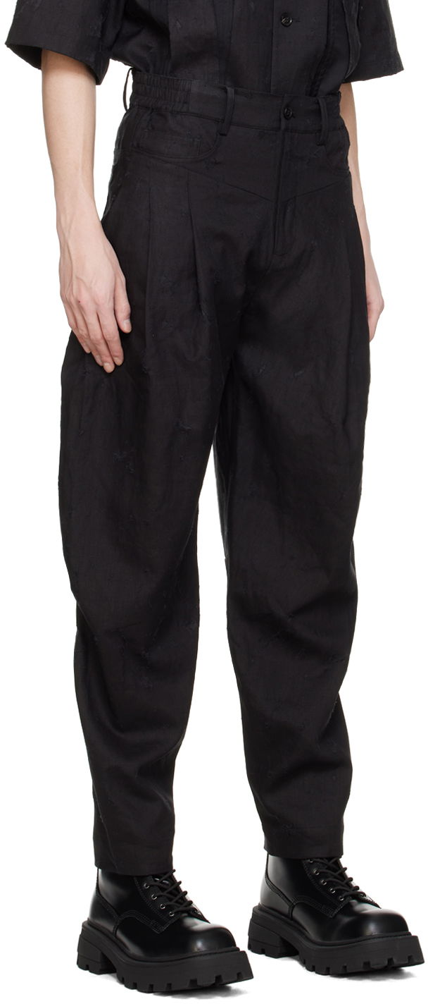 Штани Feng Chen Wang Feng Chen Wang Distressed Trousers чорний | FUS17TR06, 1