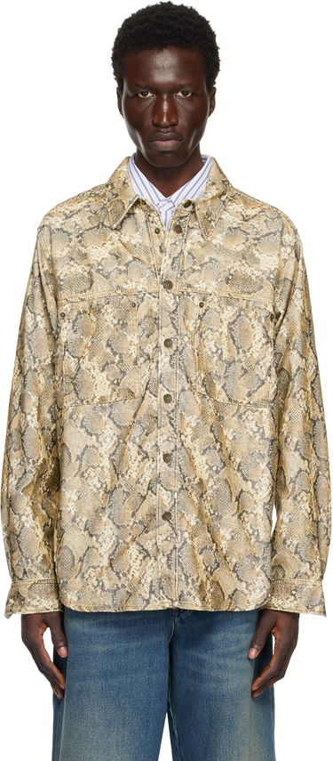 Сорочка ISABEL MARANT Isabel Marant Victor Snakeskin Print Shirt бежевий | CH0196HA-B4G02H, 0