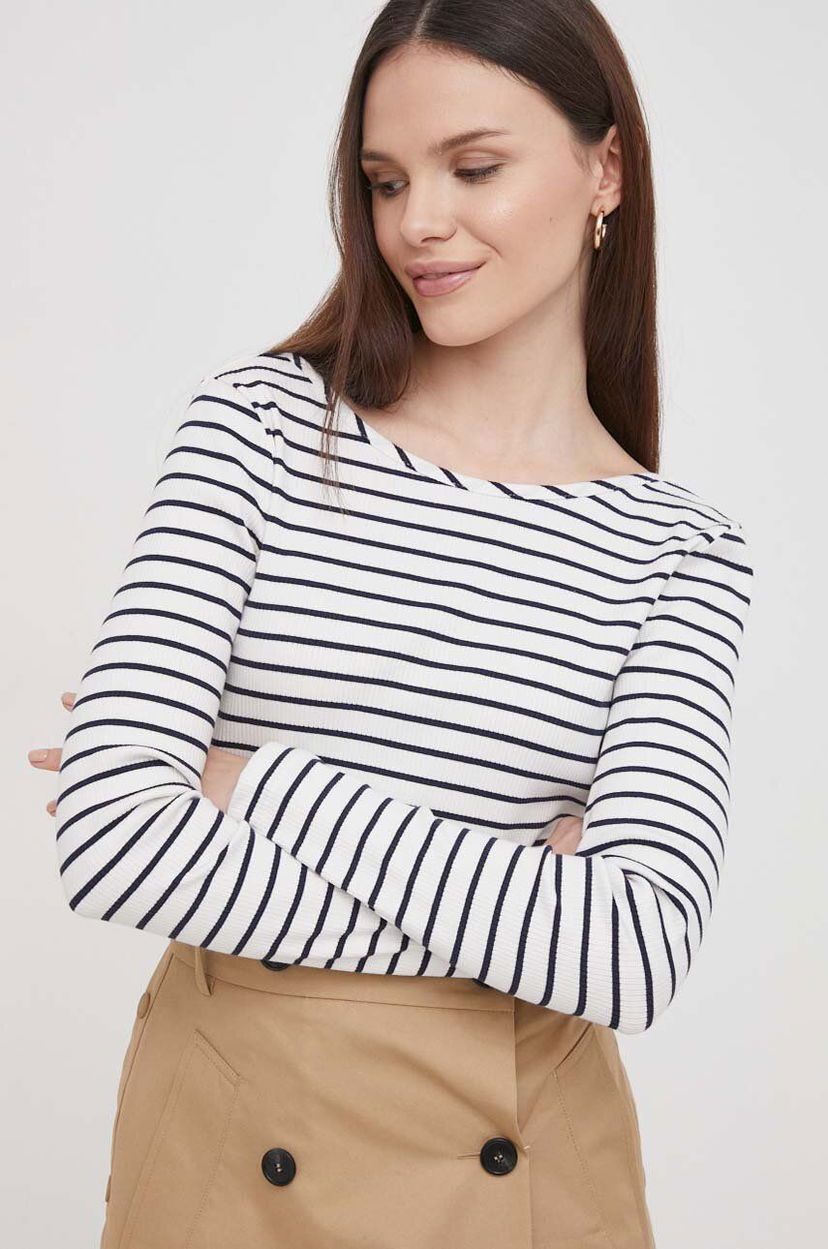 Футболка Barbour Barbour Long Sleeve T-Shirt білий | LML0856