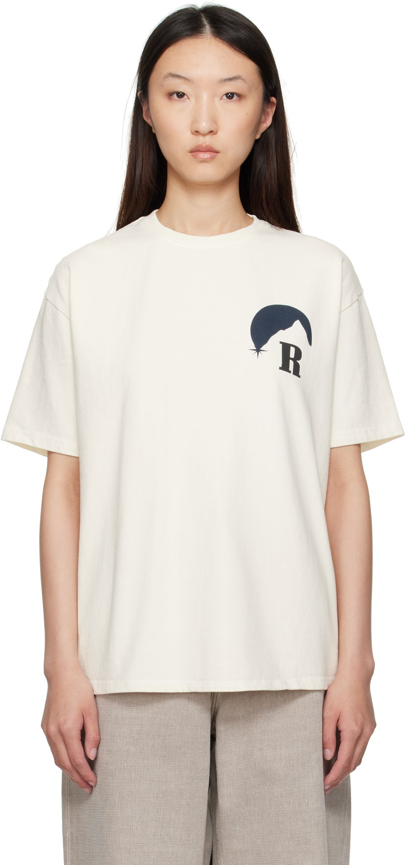 Футболка Rhude Rhude Moonlight Graphic T-Shirt білий | RHPF25TT02012