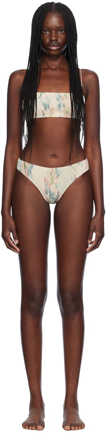 Купальники TOTEME TOTEME Smocked Mid-Rise Bikini Різнокольоровий | 243-WSW1079FB0249/2WRW3263FB0249