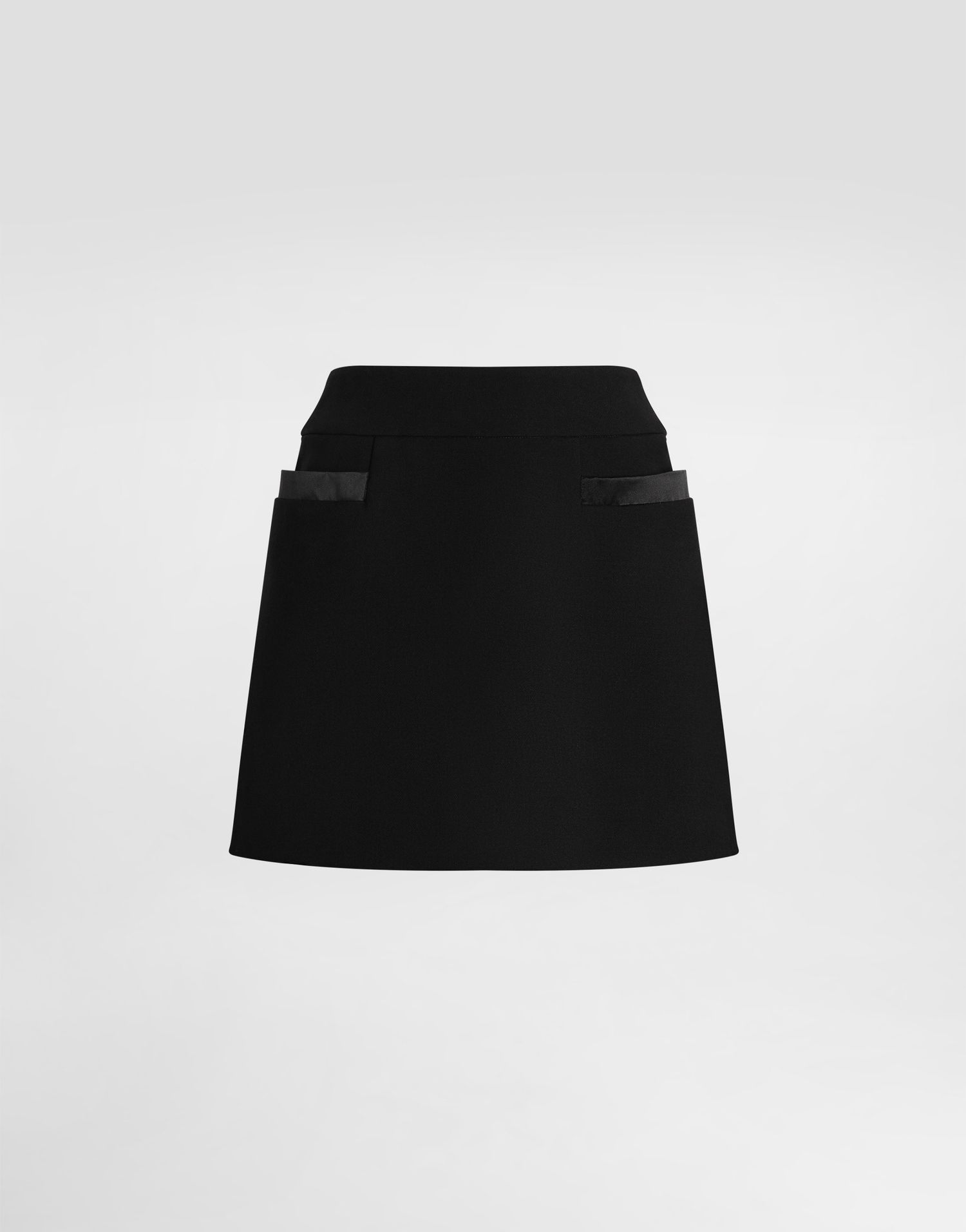 Спідниця Dolce & Gabbana Dolce & Gabbana Double Crepe Basque Skirt чорний | F4C4PTFU2L8N0000, 0