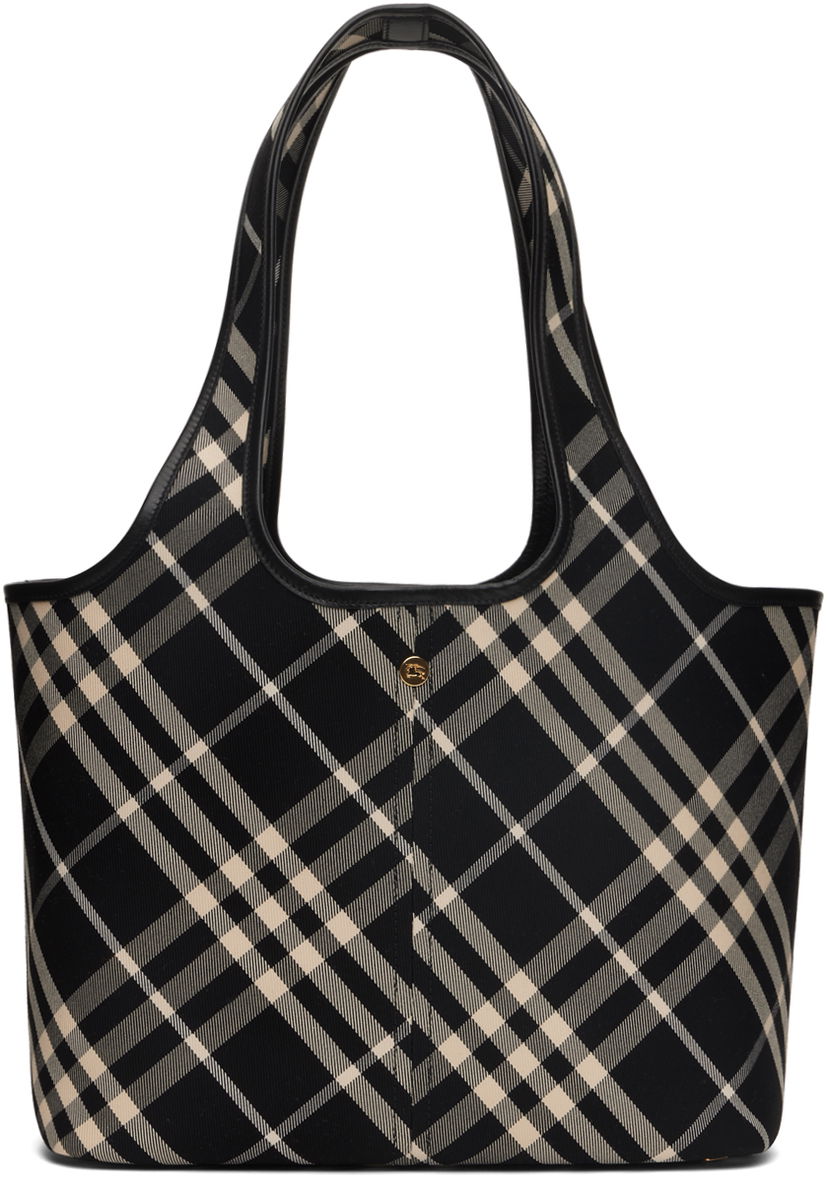 сумка-тоут Burberry Check Tote Bag чорний | 8094686