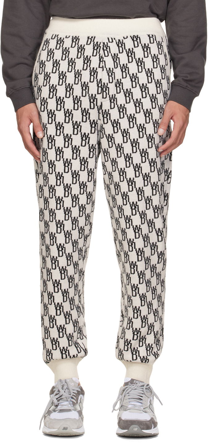Спортивні штани We11done Patterned Tapered Lounge Pants білий | WD-KP9-20-102-U-IV