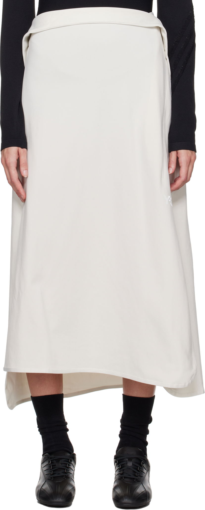 Спідниця Y-3 Track Midi Skirt білий | JE3438