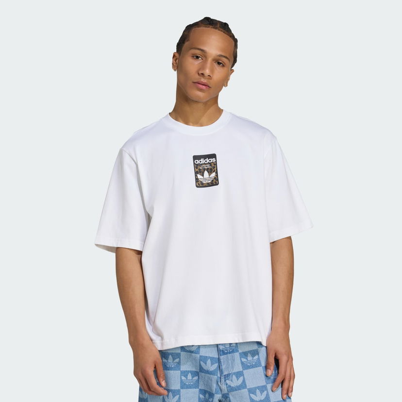 Футболка adidas Performance Oversized Leo Graphic T-Shirt білий | JV7570