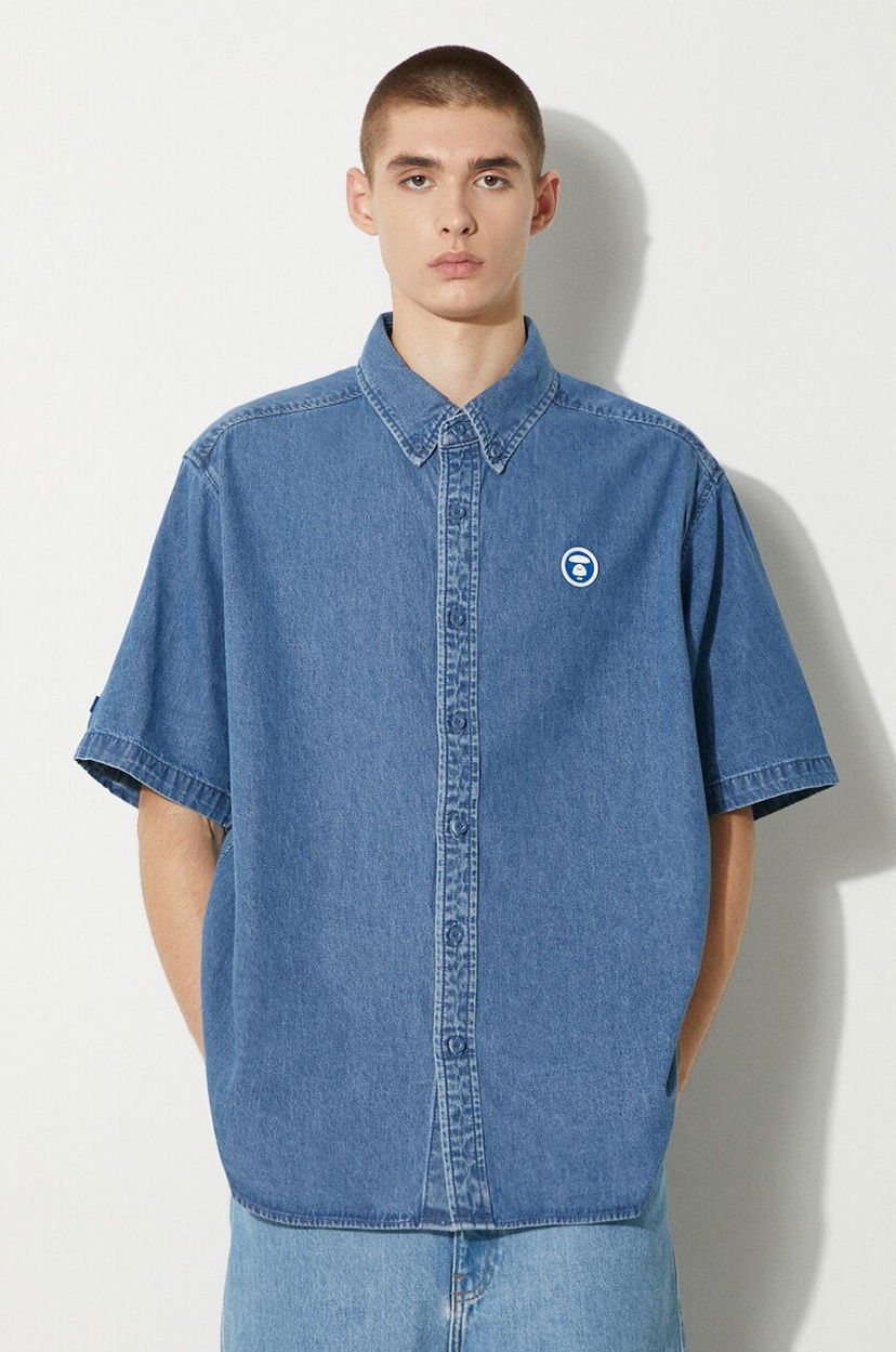 Сорочка AAPE by A Bathing Ape AAPE Relaxed Denim Shirt Синій | AAPSTM8480XXM